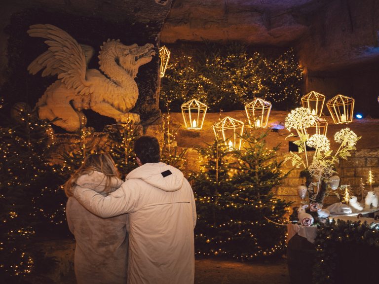 Valkenburg's Christmas market is in a cave.